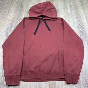 Steven Alan Mens Red Fleece Cozy Long Sleeve Pullover Hoodie Sweatshirt Size XL